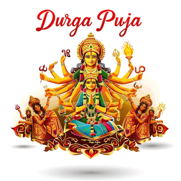 Abstracte illustratie van de Durga Puja vector