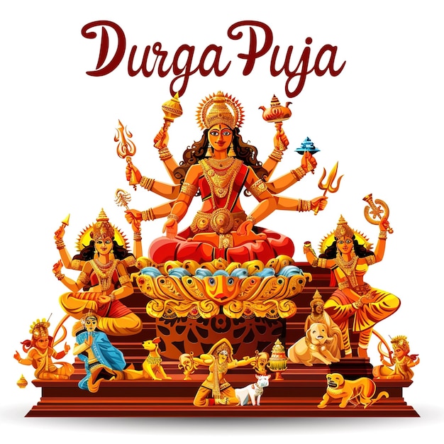 Abstracte illustratie van de Durga Puja vector