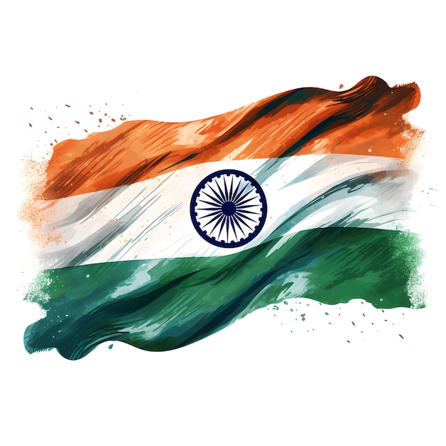 abstracte india of indiase vlag zwaaiende grunge stijl achtergrond