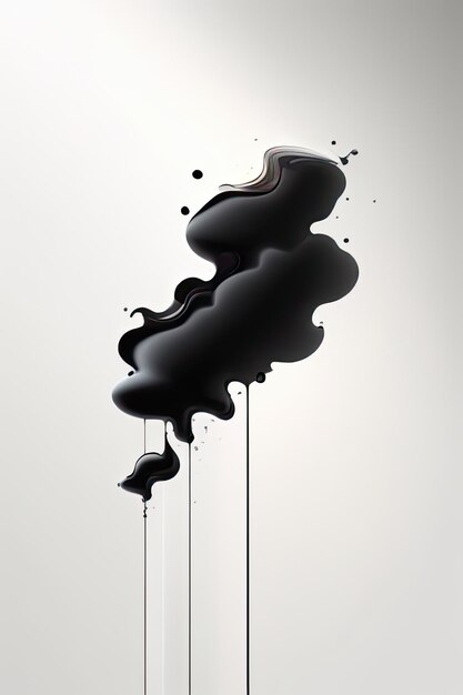 Abstracte inktvormen in zwarte kleur