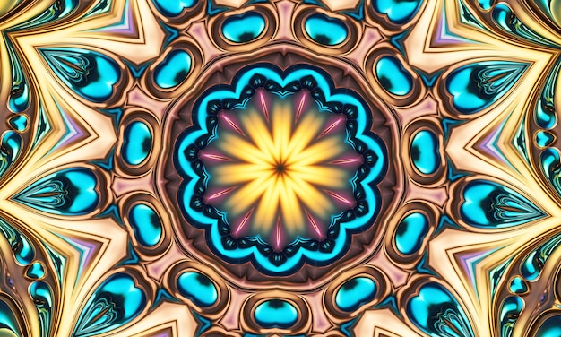 Abstracte kaleidoscoop achtergrond Mooie veelkleurige kaleidoscooptextuur Uniek mandala-ontwerp