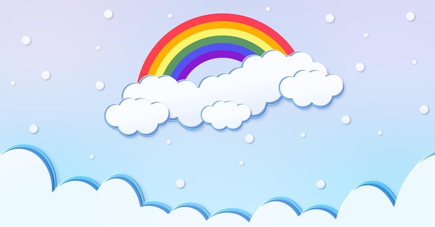 Abstracte kawaii wolken cartoon achtergrond