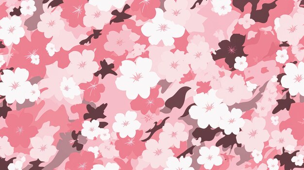 Abstracte kersenbloesems Camo textuur patroon roze bloemen Uniek ontwerp voor de textielindustrie