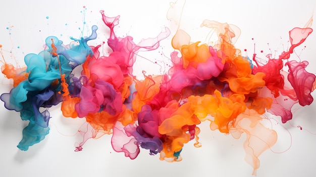 abstracte kleur splash illustratie HD 8k behang Stock Fotografisch beeld