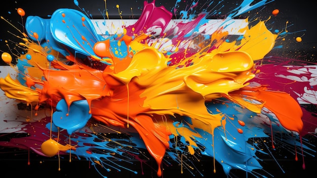 Abstracte kleur splash Trending HD behang 8K4K2K