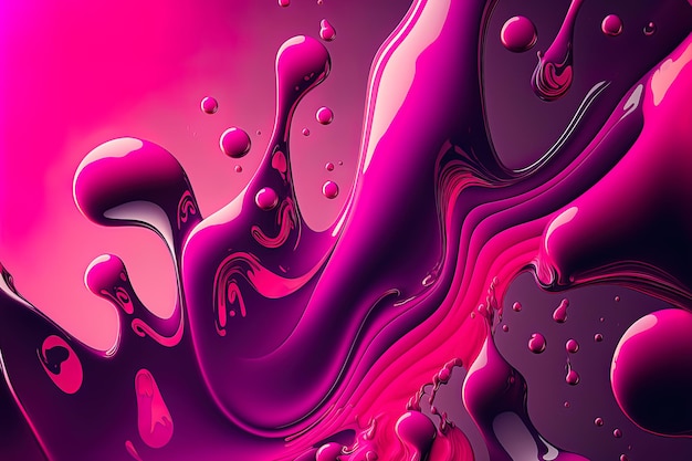 Foto abstracte kleur viva magenta vloeistof stromende vloeibare achtergrond illustratie