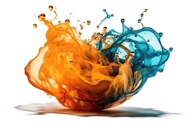 Abstracte kleurrijke achtergrond kunst illustratie verf splash kleur inkt textuur ontwerp penseel