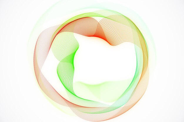 Abstracte kleurrijke golflijnen op een witte achtergrond 3D-rendering