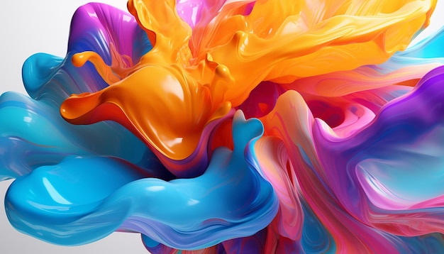 abstracte kleurrijke plons 3d achtergrond