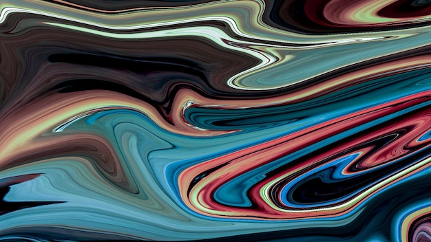 abstracte kleurrijke vloeibare achtergrond Exoplaneet kosmische zee patroon verf vlekken licht en donker