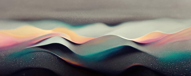 Abstracte kleurrijke vloeibare golven grunge abstracte achtergrond Generatieve AI