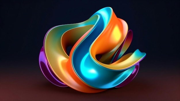 Foto abstracte kleurrijke vorm