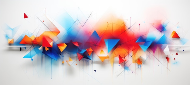abstracte kleurrijke vormen geometrische digitale achtergrond ai
