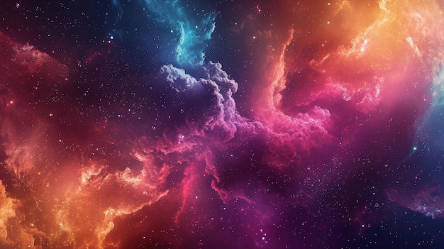 Abstracte kosmische Melkwegachtergrond met het mengen van kleurrijke patronen