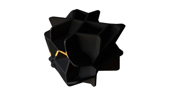 Abstracte kubus met pauzes en breuken