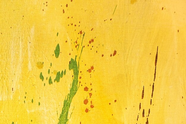 Abstracte kunst achtergrond gele en groene kleuren Waterverf het schilderen op canvas met gouden gradiënt