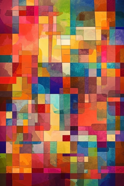 Abstracte kunst kleurrijke achtergrond Hedendaagse schilderkunst Ai gegenereerd