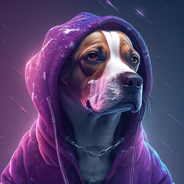 Abstracte kunst van beagle ontworpen op maat met hiphopstijlen geïsoleerde achtergrond