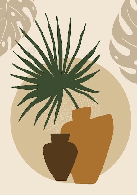 Abstracte kunstillustratie uit het midden van de eeuw