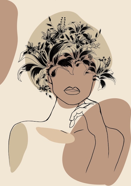 Abstracte kunstillustratie uit het midden van de eeuw