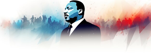 Abstracte kunstwerk van MLK dagvectorillustratie