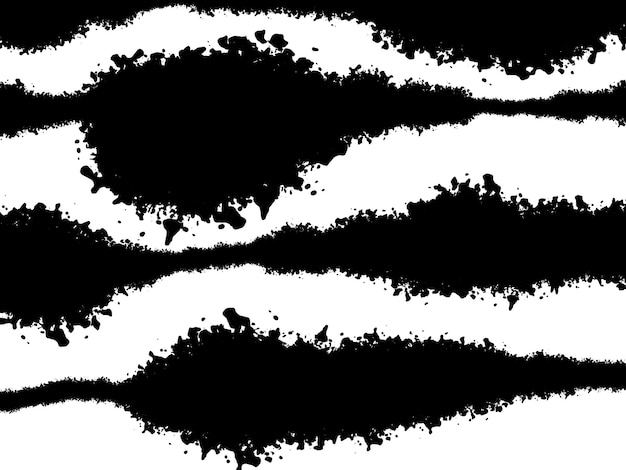 Abstracte landschap inkt hand getekende illustratie Zwart-wit inkt winterlandschap met rivier