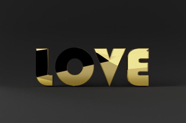 Foto abstracte letters 3d-tekst liefde voor st valentijnsdag