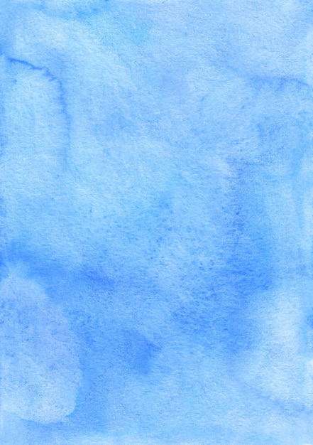 Abstracte licht hemelsblauw aquarel achtergrondstructuur, met de hand geschilderd. Artistieke pastel cerulean kleur achtergrond, vlekken op papier. Aquarelle schilderij behang.