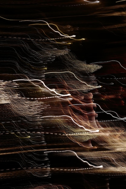 Abstracte licht schilderijen's nachts
