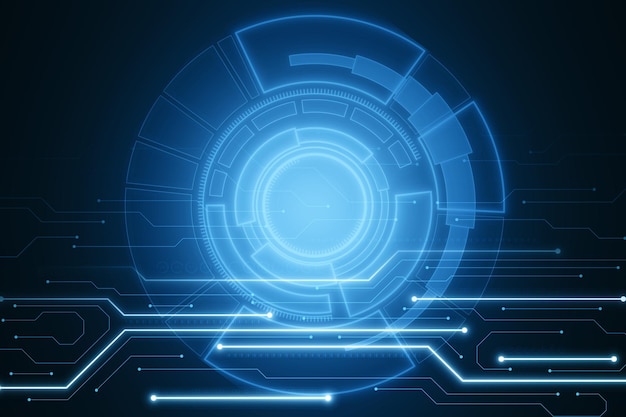 Abstracte lijnen en puntencirkels verbinden donkere textuur Technologieverbinding digitale gegevens en big data concept 3D Rendering