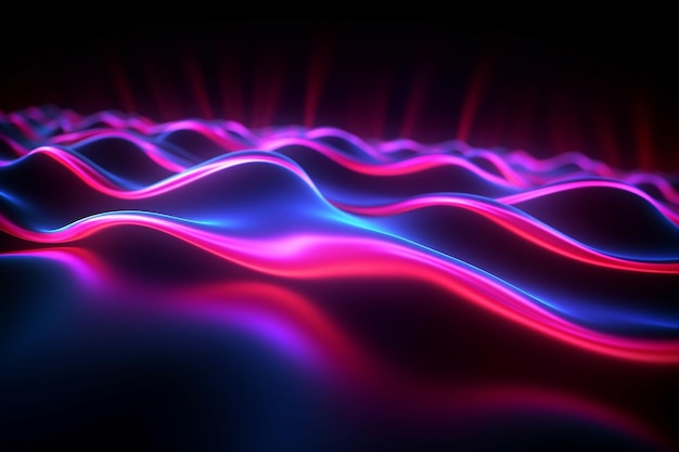 Abstracte lijnen van gekleurd licht worden in deze afbeelding weergegeven