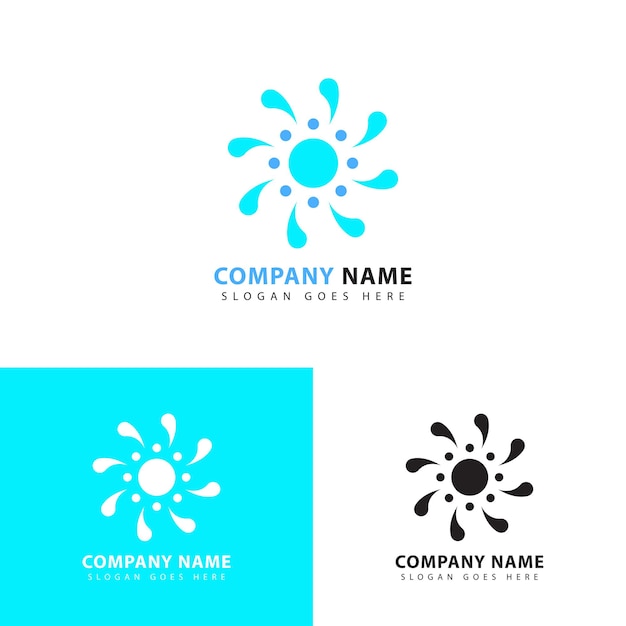 Abstracte logoontwerp sjabloon cirkelvorm draaiende punten vector icoon vector illustratie