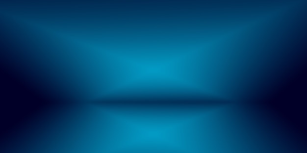 Abstracte luxe gradiënt blauwe achtergrond. Glad donkerblauw met zwart vignet Studio Banner.