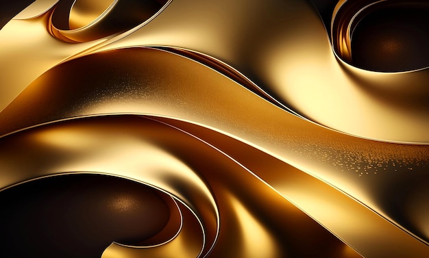 Abstracte luxe wervelende zwarte gouden golven abstracte achtergrond textuur Print schilderij ontwerp mode