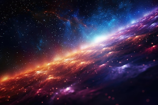 Abstracte Melkwegachtergrond Kleurrijke ster Generatieve AI