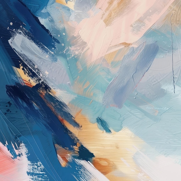 Abstracte met de hand geschilderde illustraties