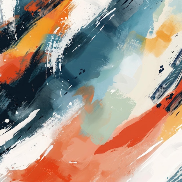 Abstracte met de hand geschilderde illustraties