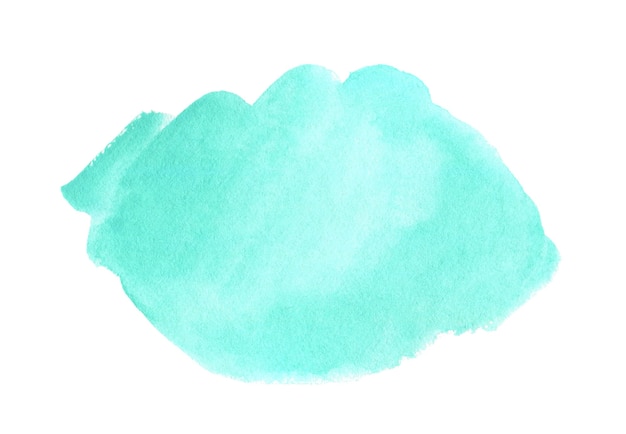 Abstracte mint groene aquarel op witte achtergrond Aquarel clipart voor tekst of logo