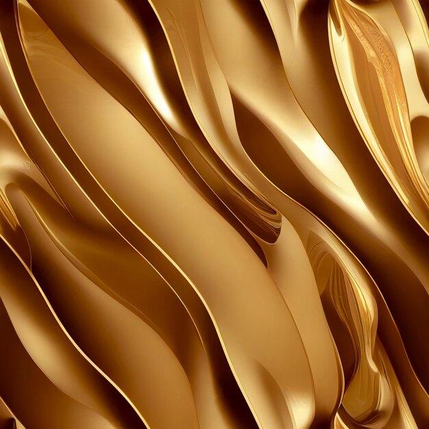 abstracte mooie gouden achtergrond met vloeiende lijnen Luxe gouden textuur Gemaakt met Generative AI