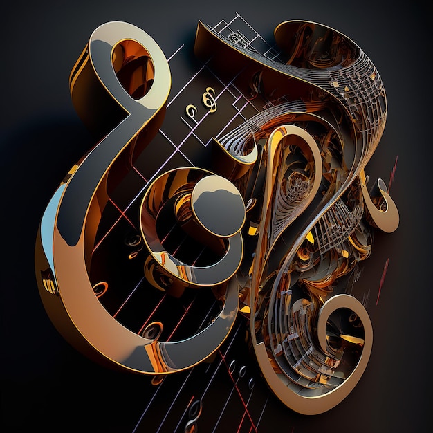 Abstracte muzikale 3d