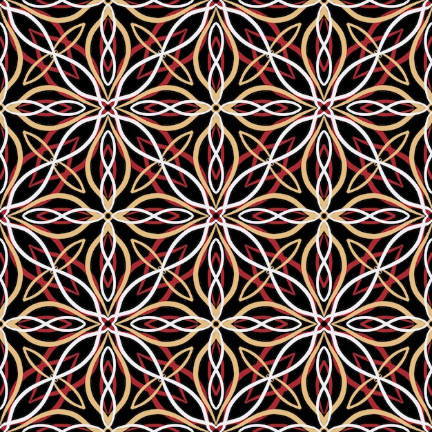 Abstracte naadloze patroon met mozaïek motief tegel sier kant ornament. Textuur voor print, stof, textiel, behang.