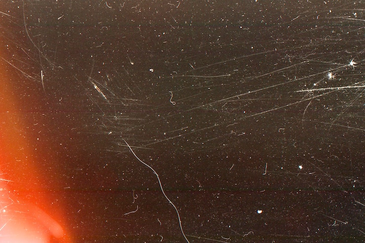 Foto abstracte nachtelijke sterrenhemel met rood licht