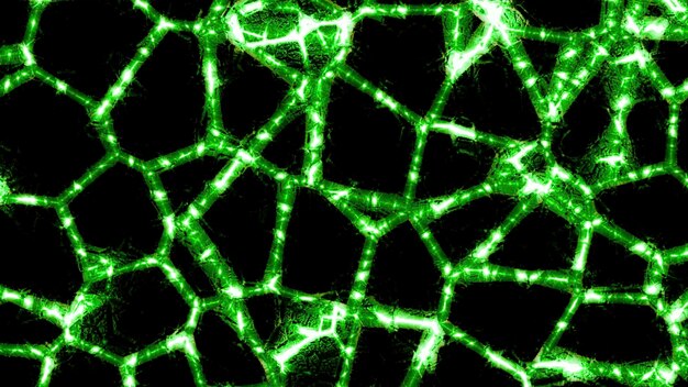 Foto abstracte neurale netwerken in beweging ontwerp abstracte biologische neurale netwerken op zwarte achtergrond