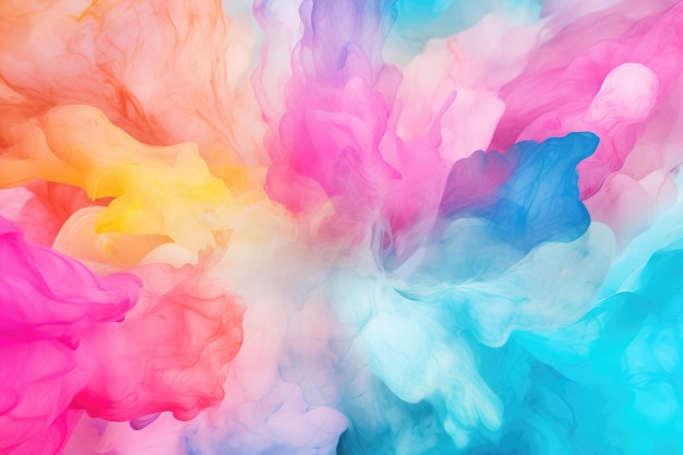 Abstracte olieverf op doek Kleurige achtergrond voor uw ontwerp Pastelverf kleurrijke splashes achtergrond met een pastel kleurenpalet AI gegenereerd
