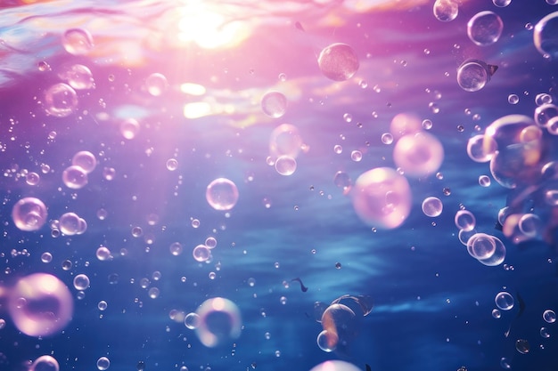 Abstracte onderwater achtergrond met luchtbellen