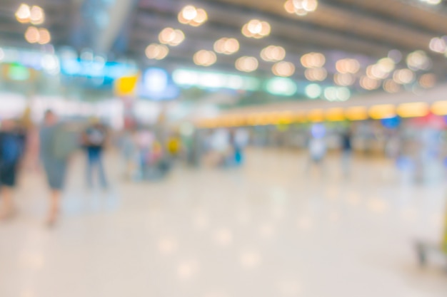 Abstracte onduidelijk beeldpassagier in de luchthaven