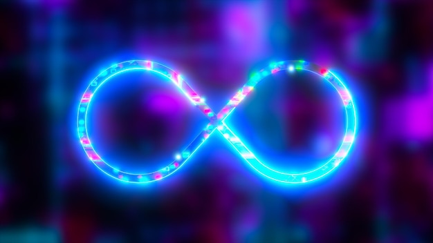 Abstracte oneindigheidsteeken computer gegenereerd 3D-rendering