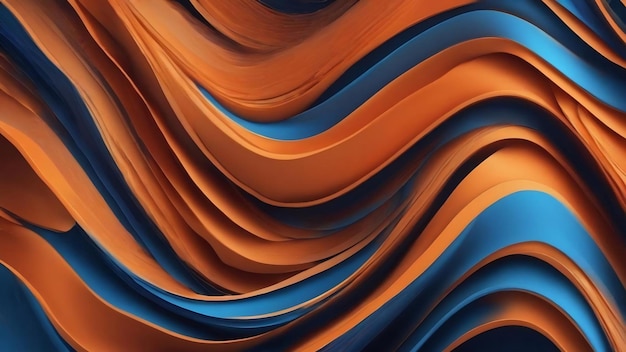 Abstracte oranje blauwe achtergrond voor banner sjabloon behang poster elegante website muur generatief