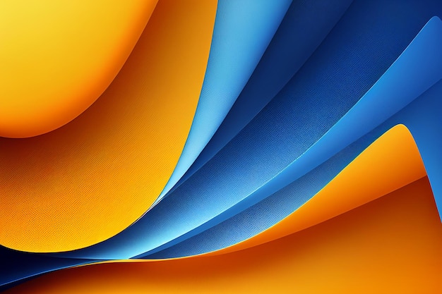 Abstracte oranje blauwe achtergrond voor banner sjabloon behang poster elegante website muur generatieve ai