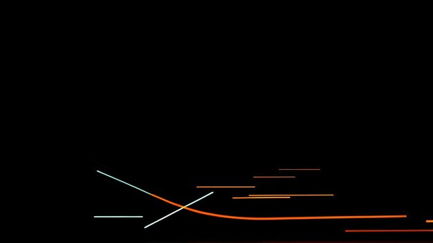 Abstracte oranje-zwarte achtergrond patroon lijnen cyberpunk hitech neon gloed
